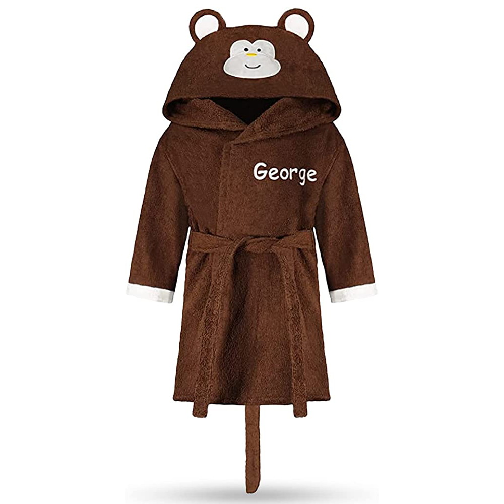 Personalized kids bathrobes - Plush Animal Hooded children's bathrobes