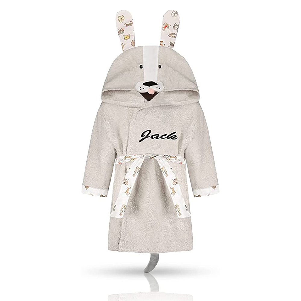 Personalized kids bathrobes - Plush Animal Hooded children's bathrobes