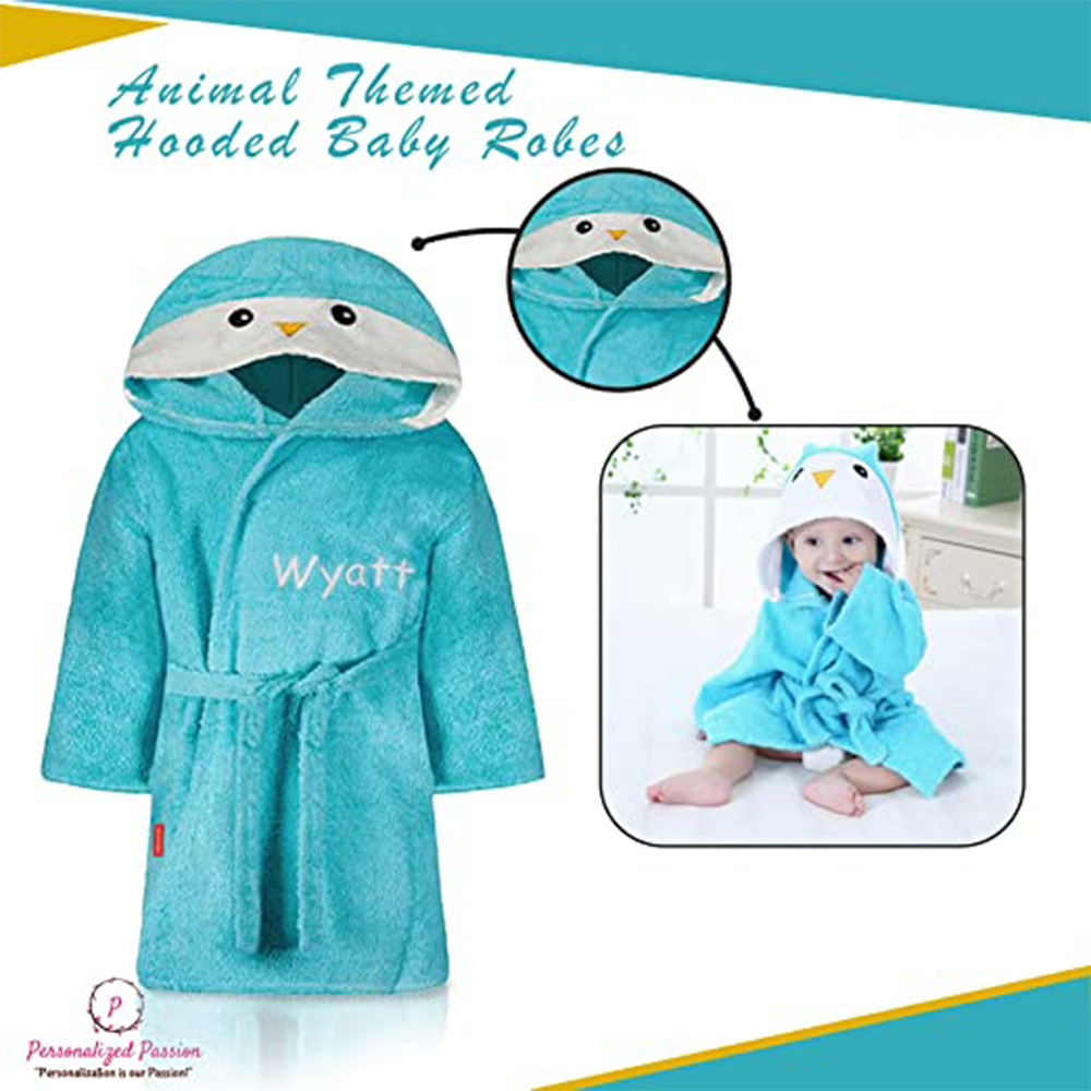 Personalized kids bathrobes - Plush Animal Hooded children's bathrobes