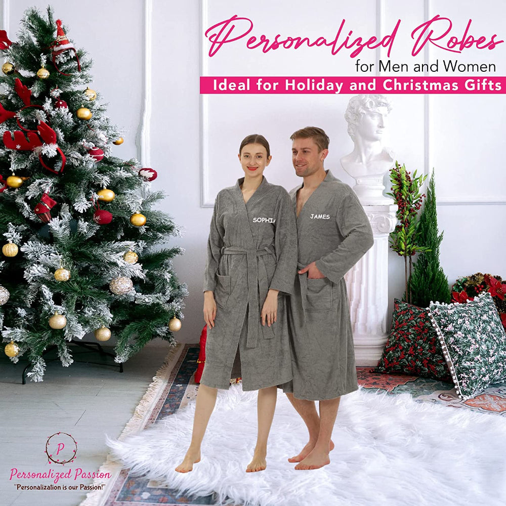 Soft Terry Cloth Personalized Robes for Men and Women