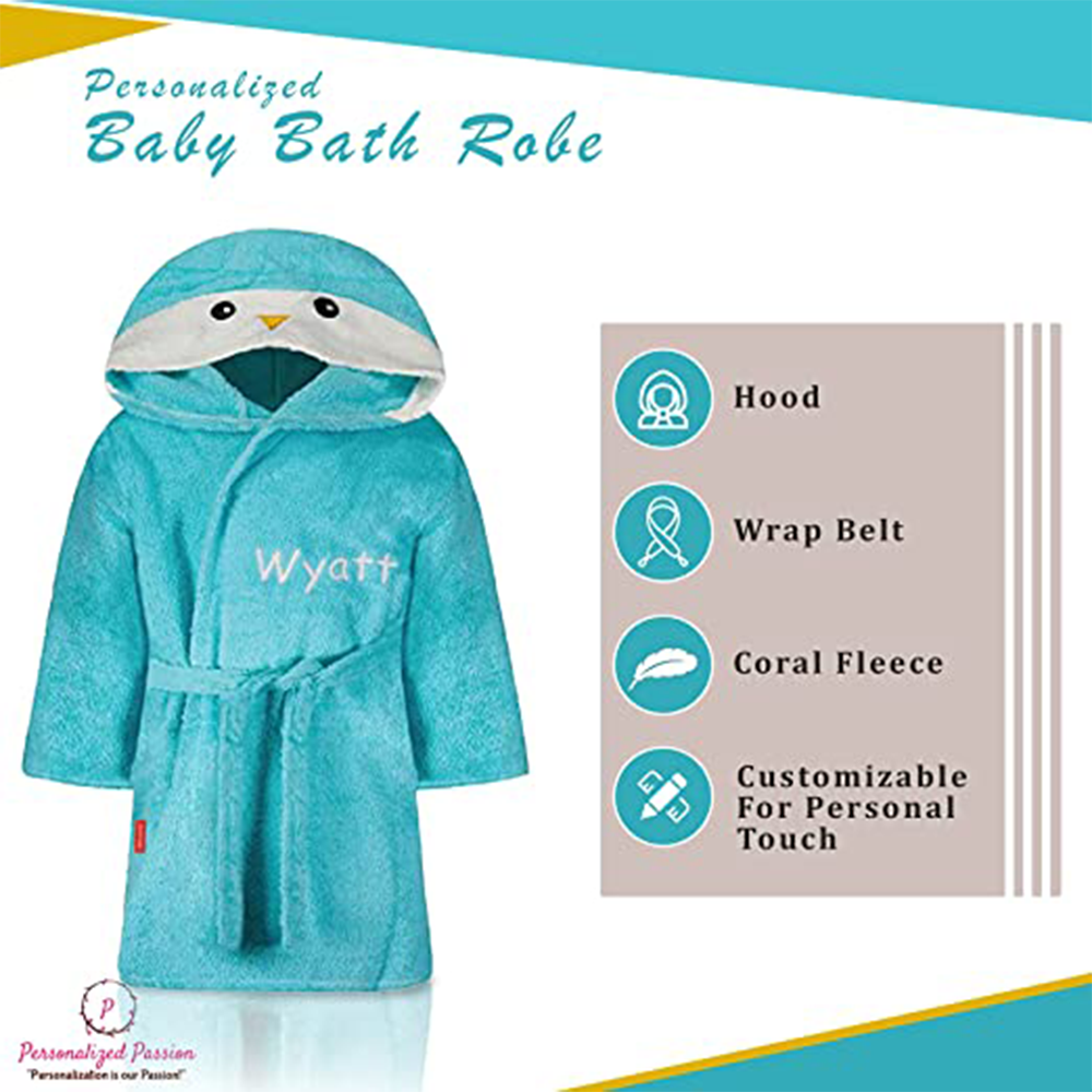 Personalized kids bathrobes - Plush Animal Hooded children's bathrobes