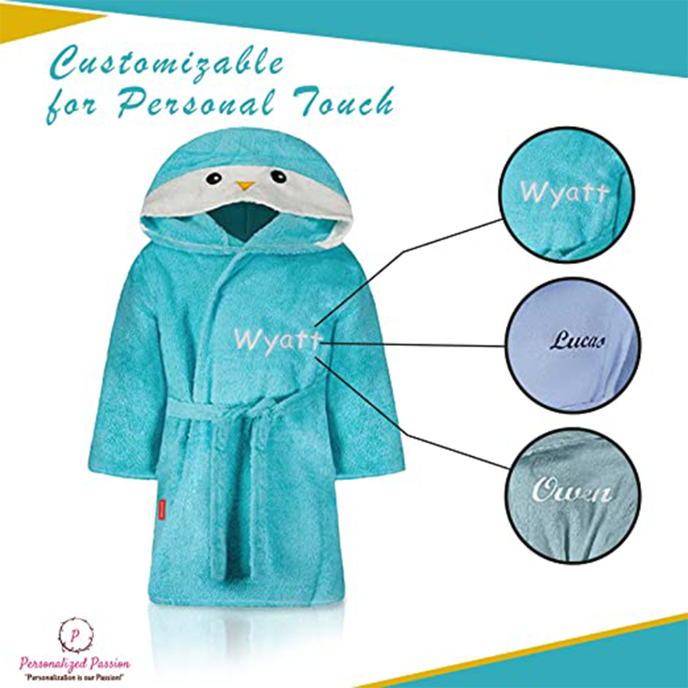 Personalized kids bathrobes - Plush Animal Hooded children's bathrobes