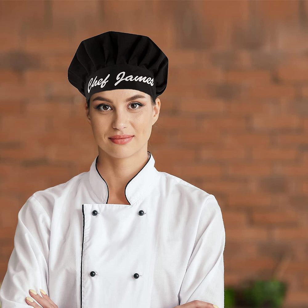 Personalized Chef Hat - Black