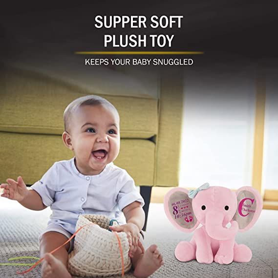 personalized elephant stuffed animal toy