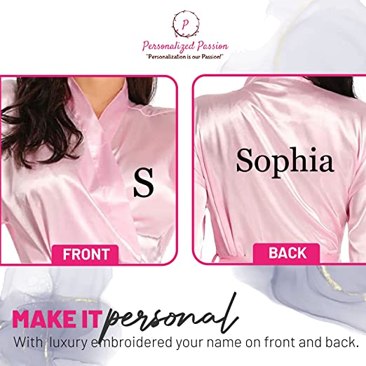 Personalized Silk Robes for Women - Bridesmaids Bathrobes