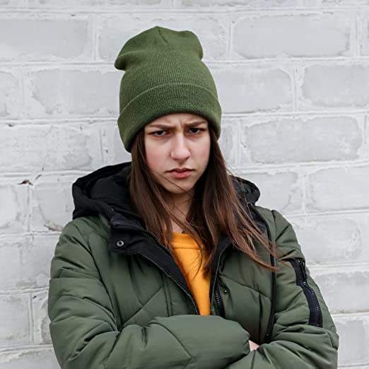 green beanie hats for women