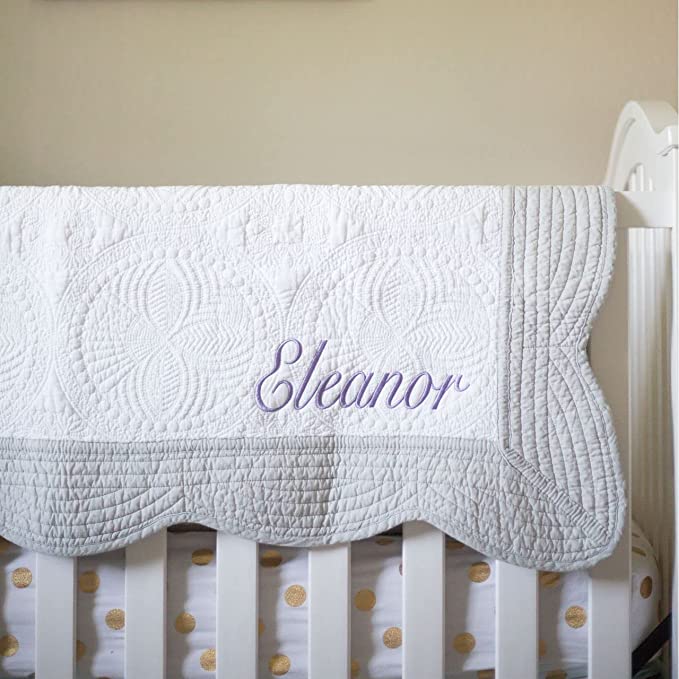 Super Soft Personalized Baby Blankets with Embroidered Name