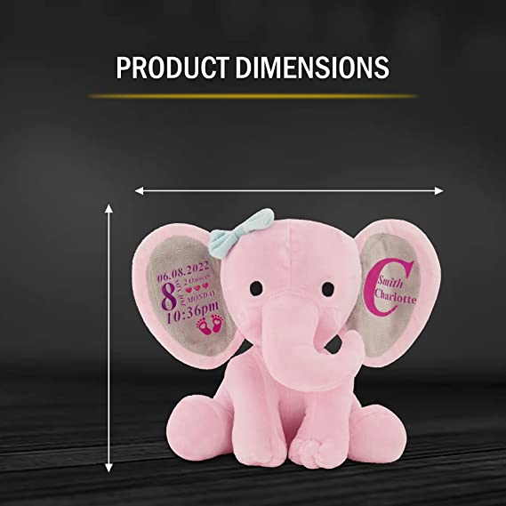 personalized elephant stuffed animal toy