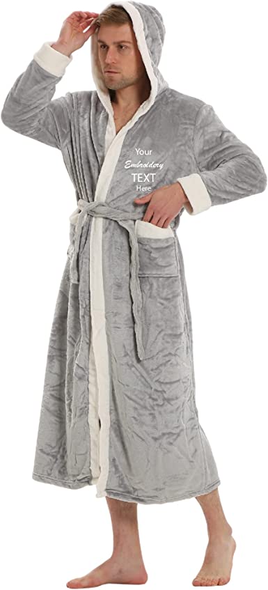 light grey hooded robes for men