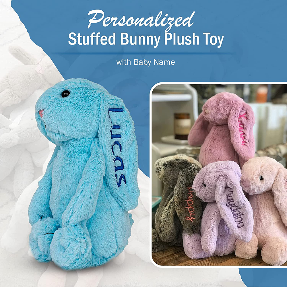 Personalized Stuffed Bunny Plush Toy 