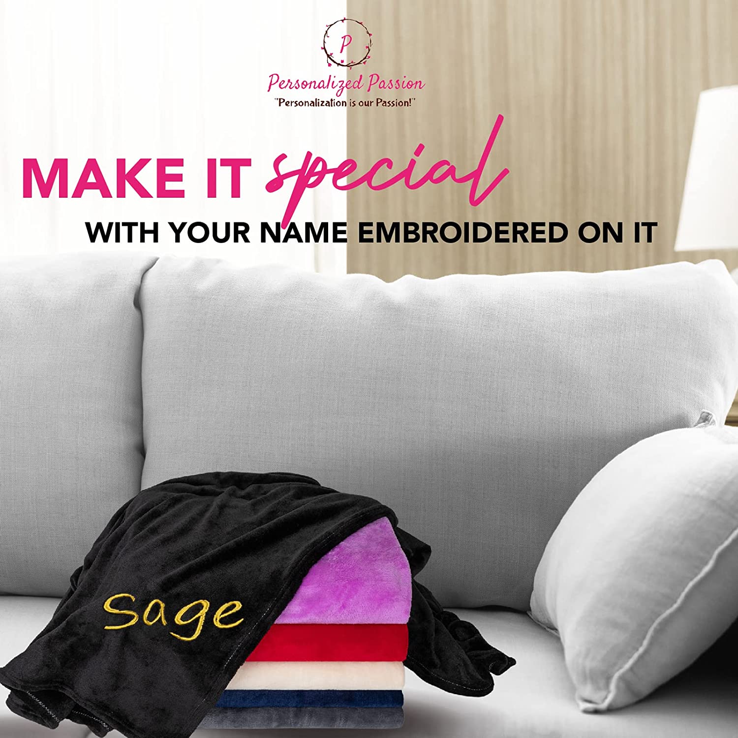 personalized fleece blankets