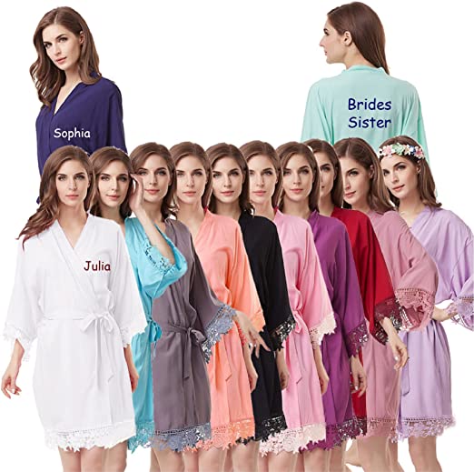 Personalized Silk Robes for Women - Bridesmaids Bathrobes