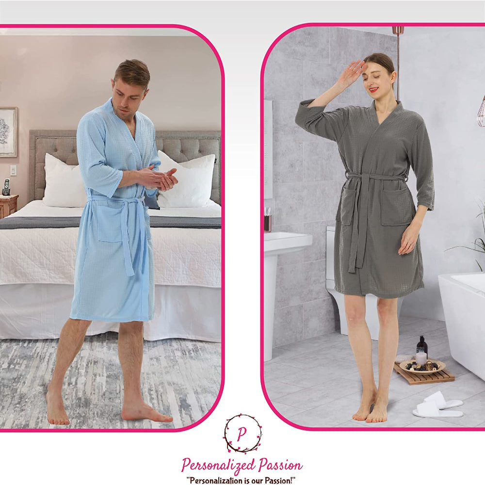 Unisex Personalized Waffle Robe