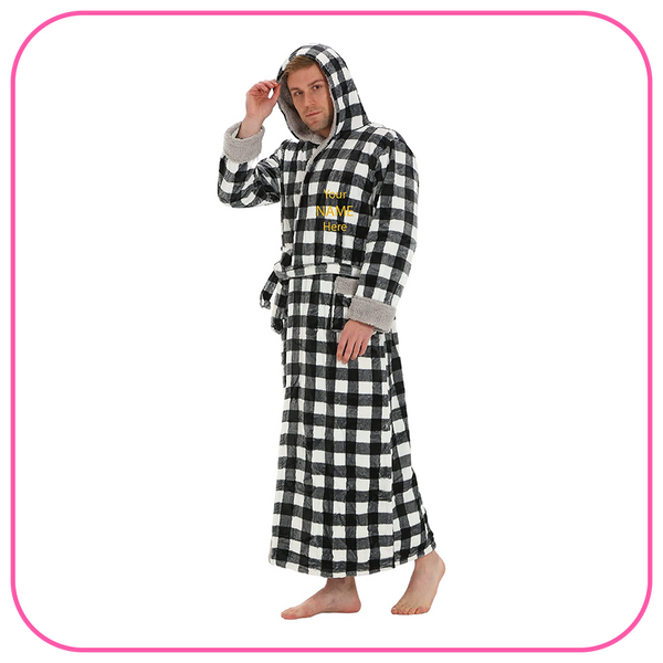 Soft Luxurious Full Length Hooded Robes for Men and Women Personalized Passion