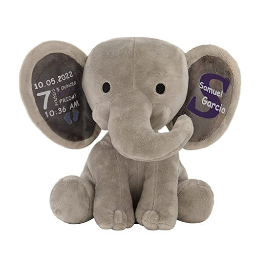 personalized elephant stuffed animal toy