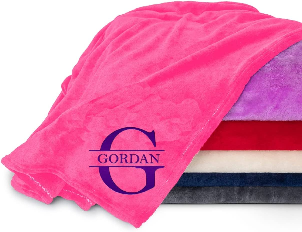 Pink Personalized Fleece Blankets