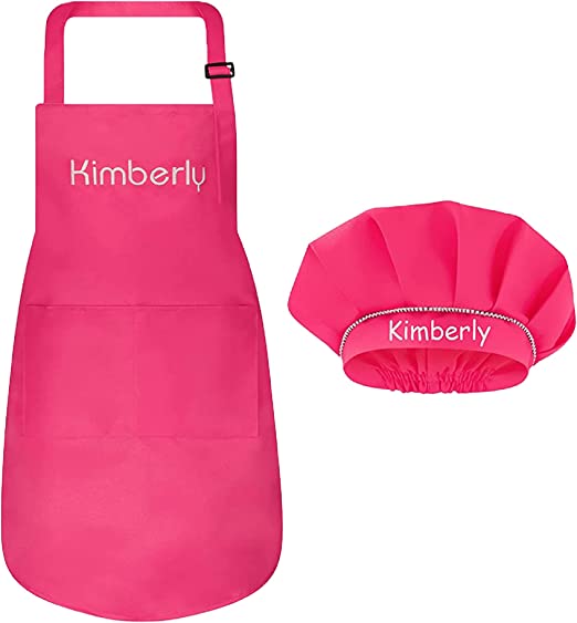 pink kids apron