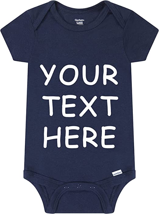  Unisex Navy Baby Romper 