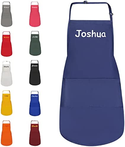 Personalized Aprons for Men and Women with Front Pocket