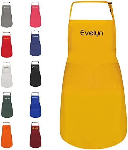 Personalized Aprons for Men and Women with Front Pocket