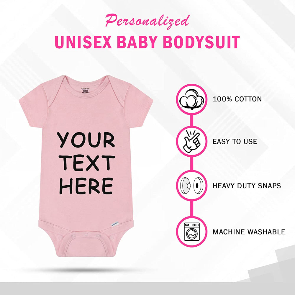 Unisex Custom Baby Onesies - Baby Romper with your Baby Name