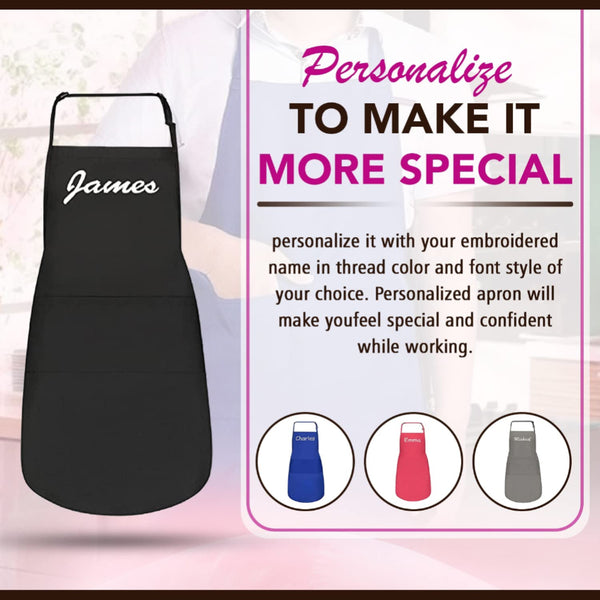 Personalized Aprons for Men and Women with Front Pocket – Personalized ...