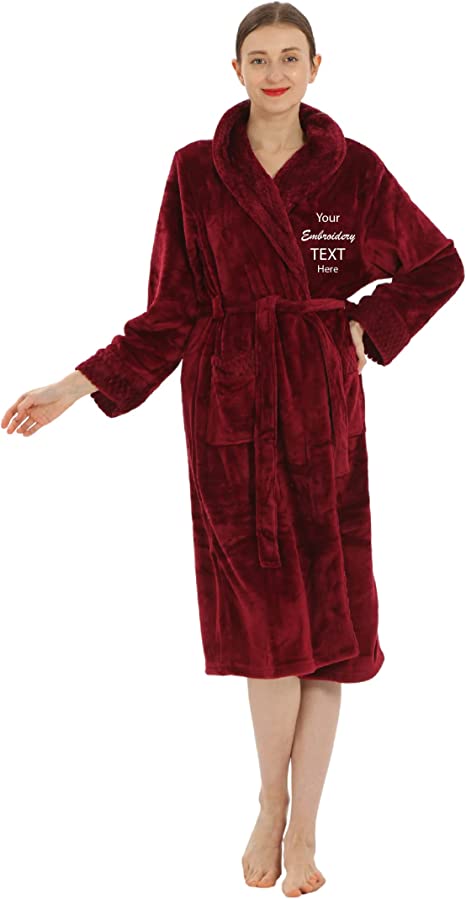 Personalized Plush Robes for Women and Men - Personalized Robes