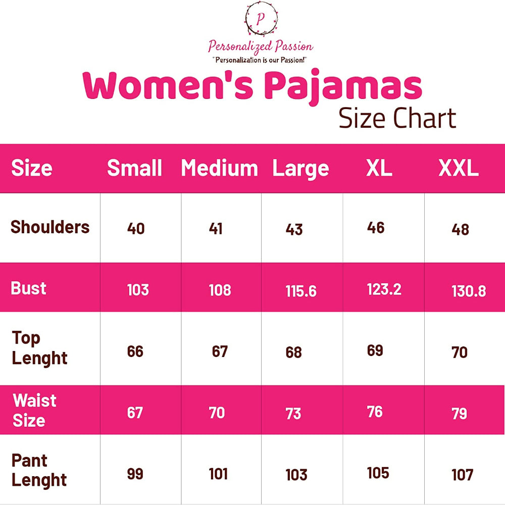 Silk Pajamas Size Chart
