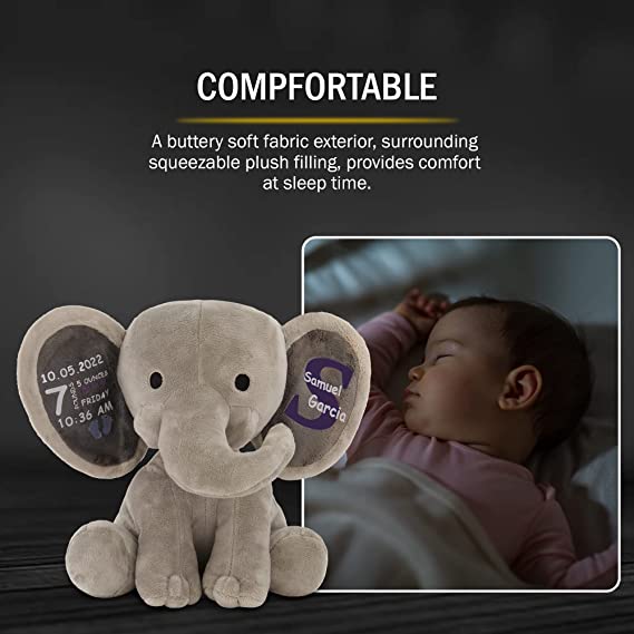 personalized elephant stuffed animal toy