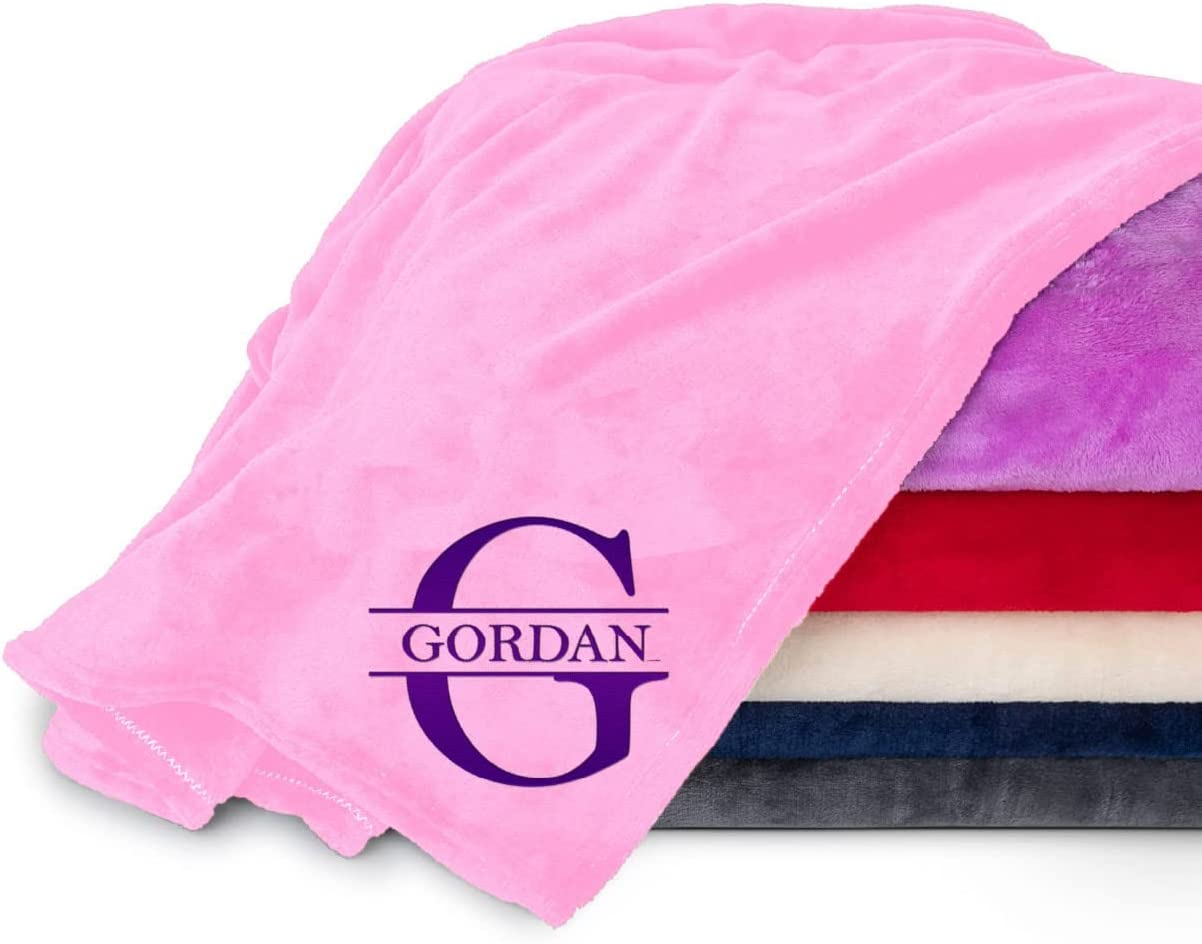 Pink Personalized Fleece Blankets