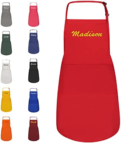 Personalized Aprons for Men and Women with Front Pocket